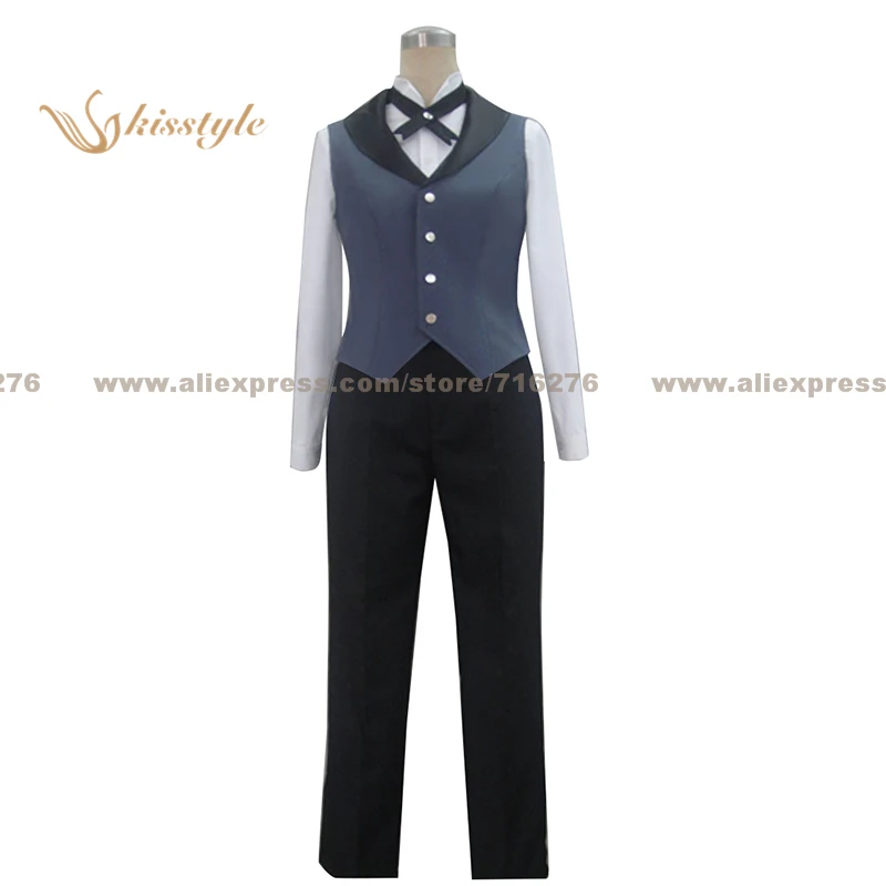 Kisstyle Fashion Black Butler Claude Faustus Tail Coat Uniform COS Clothing Cosplay Costume,Customized Accepted