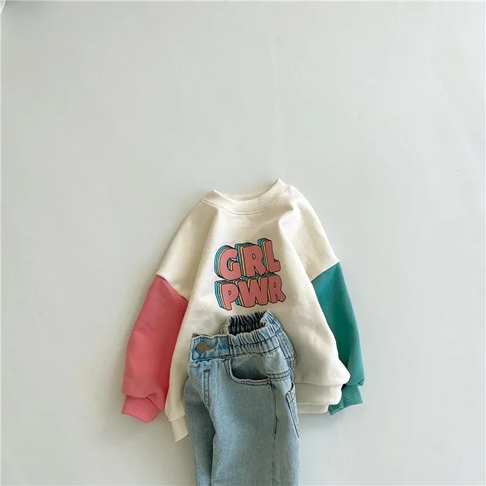 2024 New Autumn Baby Sweatshirt Set Fashion Letter Print Tops + Pants Suit Newborn Tracksuit Girls Clothes Sets(Sold Separately)