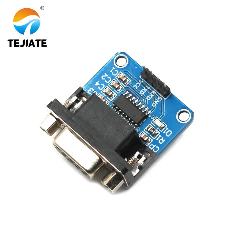 1PCS RS232 To TTL Refresh Module Generation Two Serial Port Download Line Reflesh Board MAX3232 With 4 DuPont Wires