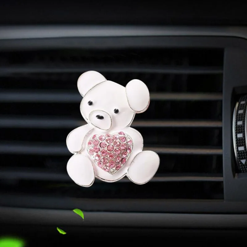 Inlay Water drill Love bear car Air conditioning outlet perfume car perfume car interior accessories car fragrance