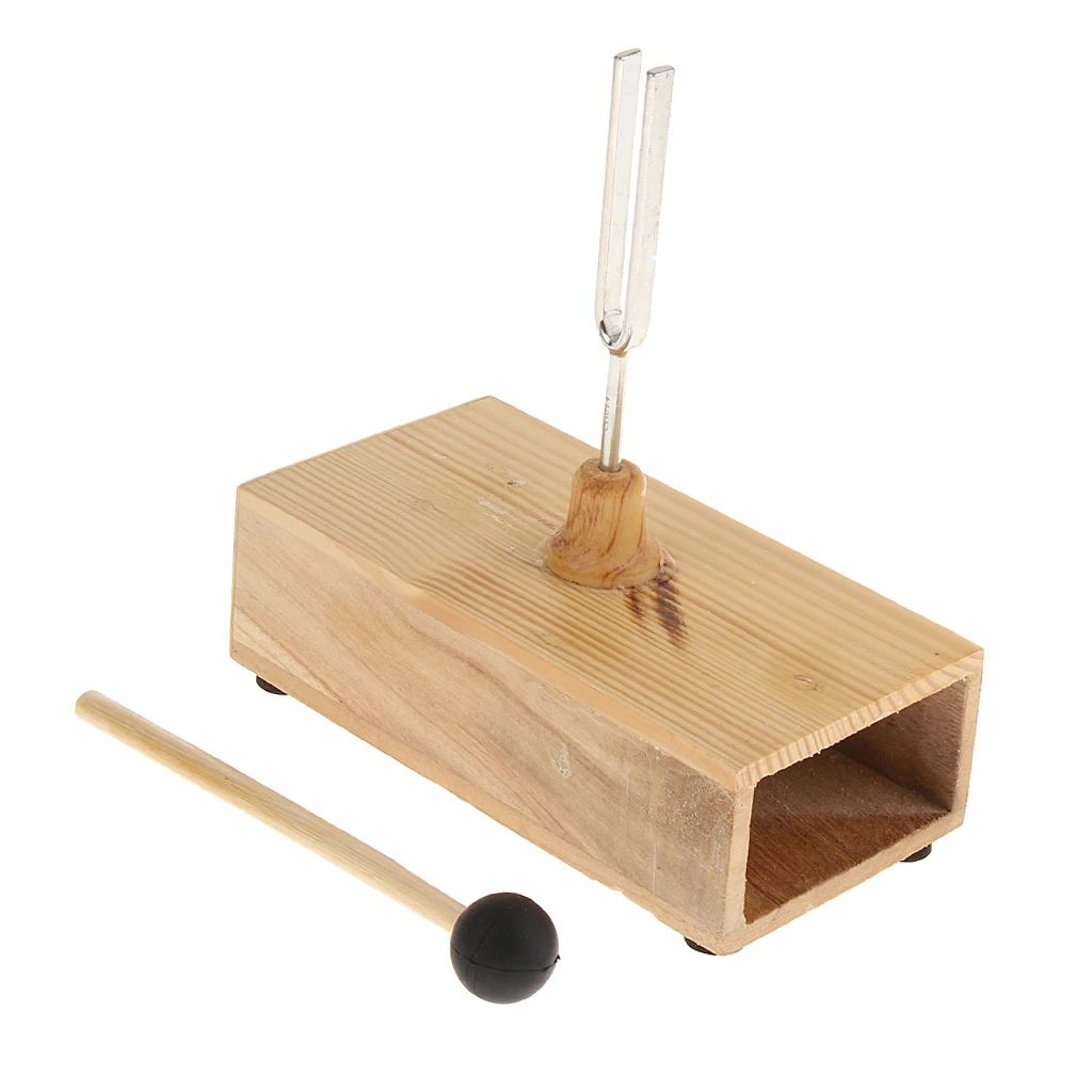 440 Hz Tuning Fork With Wooden Resonant Box And Beater For Music Learning