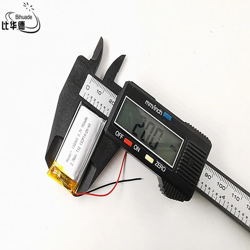 3.7V 750mAh 102040 litowo-polimerowy akumulator li-po li-ion do telefonu komórkowego Mp3 MP4 MP5 GPS