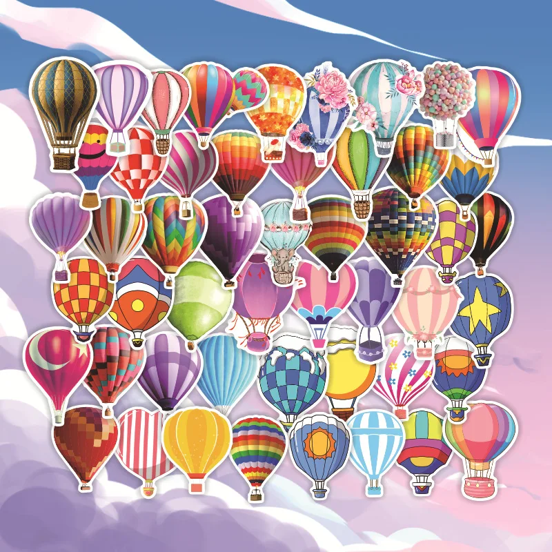 10/30/50Pcs Cartoon Hot Air Balloon Stickers Waterproof Decal Laptop Motorcycle Luggage Snowboard Fridge Car Pegatinas