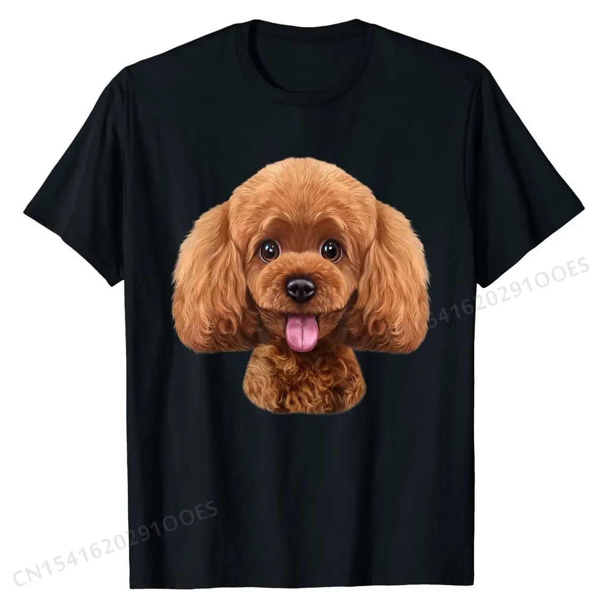 遊び心のあるおもちゃのポッフルフェイスTシャツ,綿の面白い犬のTシャツ,ユニークなトップスと面白いTシャツ