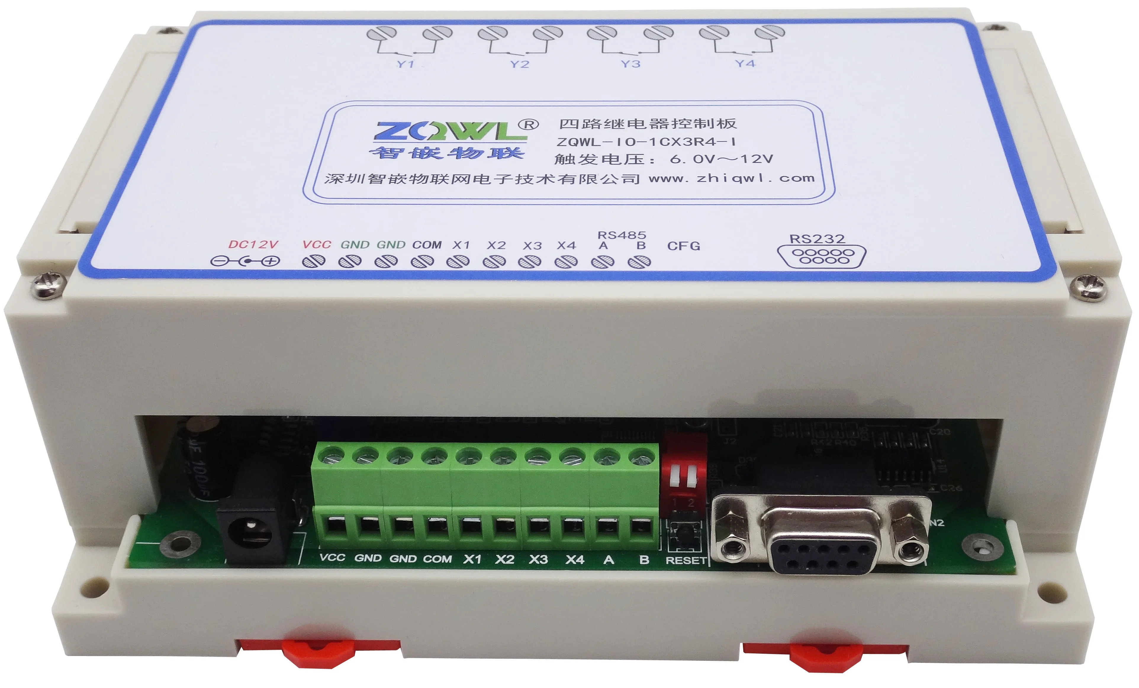 

4-Way Relay Control Panel/30a/RS485/RS232/Modbus RTU/with Isolation/Programmable