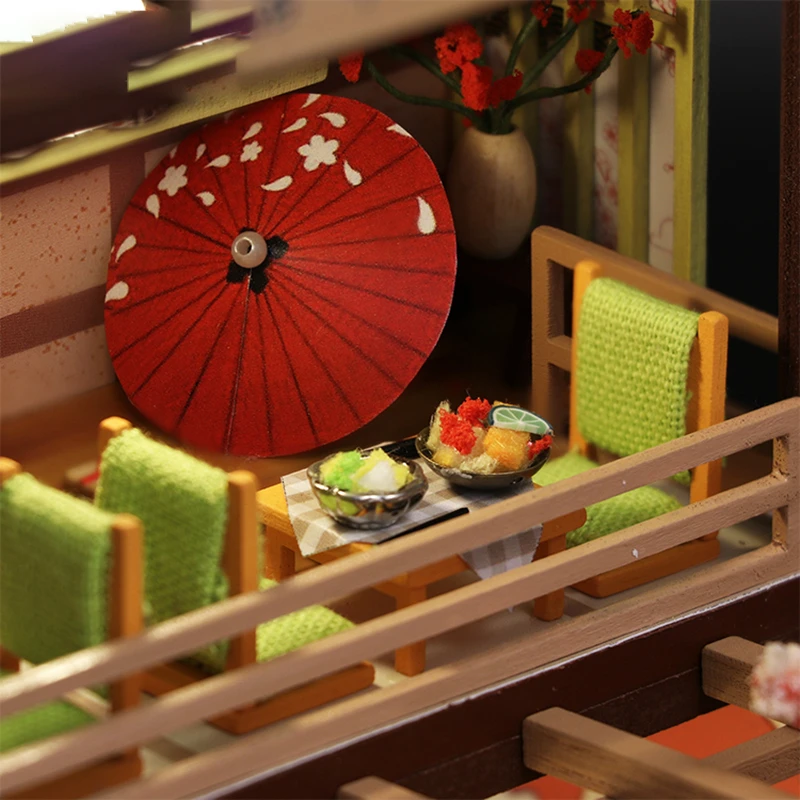 Japanse Stijl Festival Geschenken Verjaardag Giftstoys Hand-Gebouwd Huizen Sushi Plaats Warm Decoraties Diy Huis BCM2011M