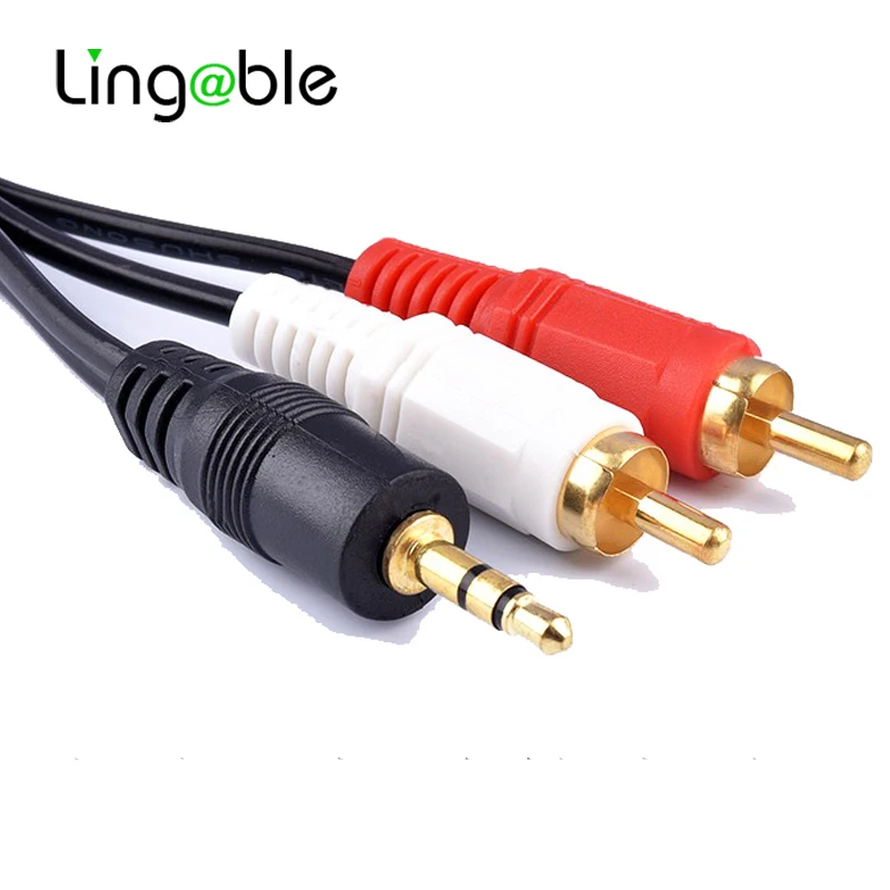 

Lingable 3.5-2RCA Cable Jack RCA Audio AUX Coaxial Cable 3.5mm Male to 2RCA Male AUX Cables for Edifer Home Theater DVD