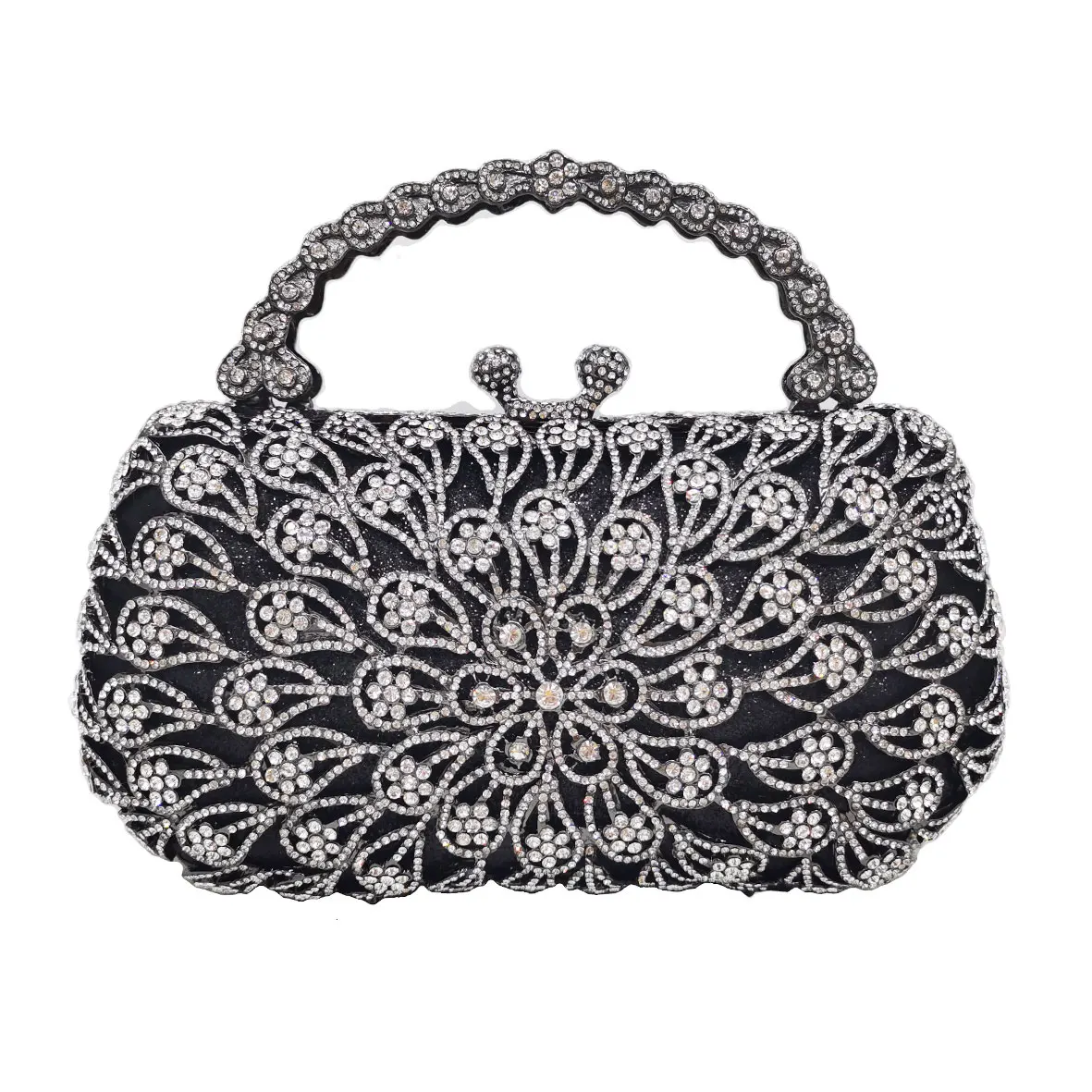 

Luxury Mini Tote Handbags Crystal Diamond Party Purse Wedding Clutch Bags Ladies Chain Evening Bags Customized