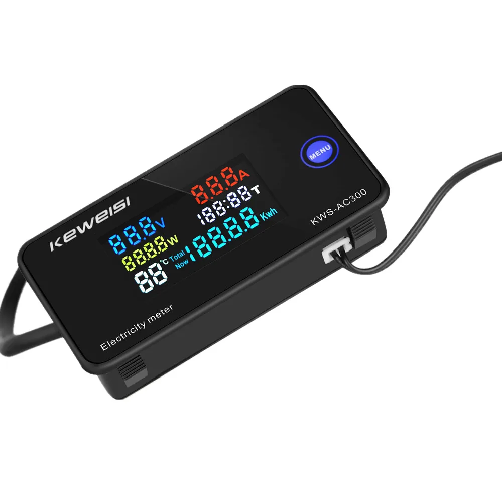 KWS-AC300 Tester di Tensione Voltmetro AC 50-300V contatore di Energia di Potenza LED Wattmetro Contatore Elettrico Con Funzione di Reset 0-100A 40% di sconto