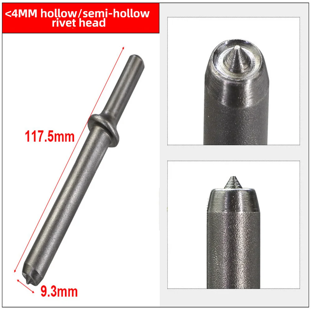 Pneumatic semi-hollow rivets impact head,pneumatic rivet Impact head Pneumatic Air Hammer Bits Pneumatic Air Hammer Heads