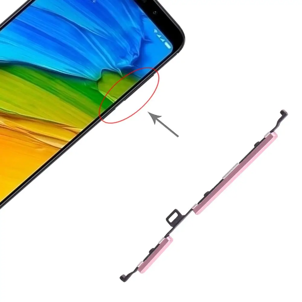 Przycisk zasilania i przycisk regulacji głośności dla Xiaomi Redmi 5 Plus Przyciski boczne Części zamienne Przełącznik Elastyczny kabel