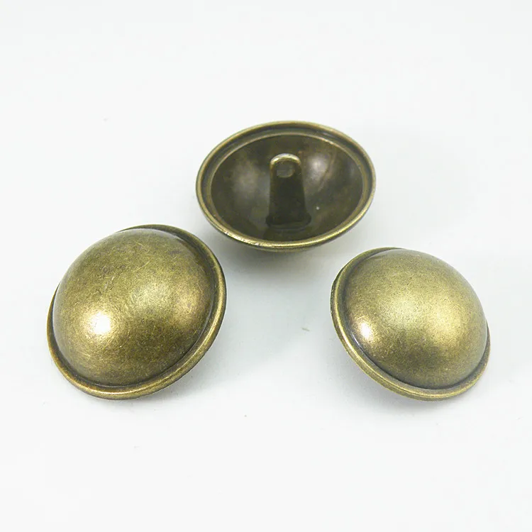 6-20pcs/lot 15-28mm Vintage silver bronze thin-edged bald mushroom metal button fashion button suit coat button C121