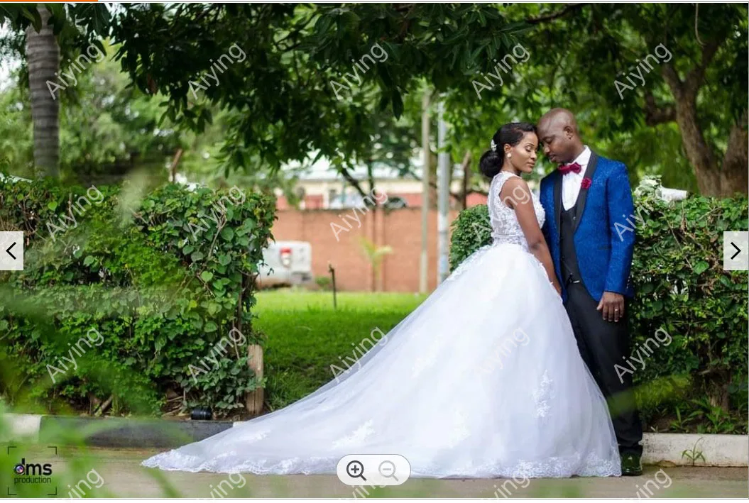 Vestido de novia personalizado con cuello redondo, sin mangas, con apliques de encaje, cola capilla, vestidos de novia negros para niñas, 2025 Rob