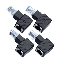 RJ45 Man-vrouw Elleboog Netwerk Kabel Adapter 90 Graden Haakse Adapter Voor Computer Notebook