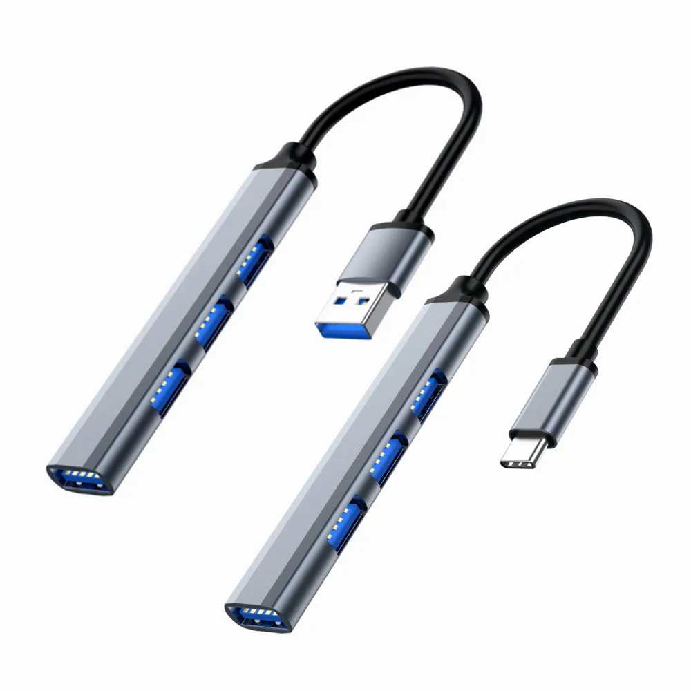 HUB USB tipo C 3,0 3,1, 4 puertos, Multi USB Splitter adaptador OTG para HUAWEI, Xiaomi, Lenovo, Macbook, PC, Accesorios de ordenador