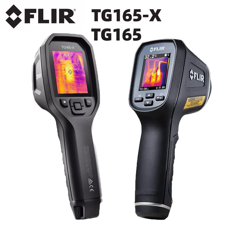 FLIR TG165-X بقعة الكاميرا الحرارية الصناعية المحمولة أنابيب التدفئة الكهربائية التفتيش TG165 الليزر الأشعة تحت الحمراء الحرارية التصوير