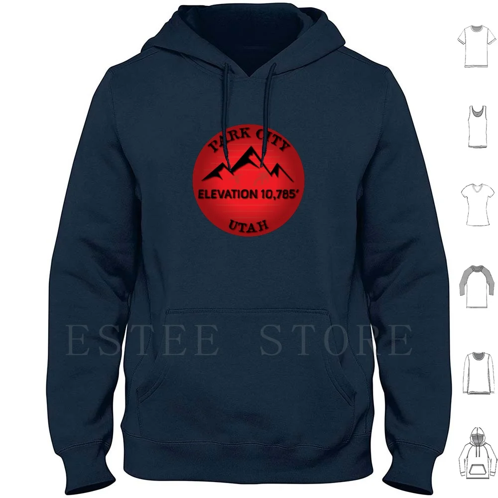 Park City Ski Snowboard The Sticker Red Black Skiing Skier Gift Ideas Hoodies Long Sleeve Park City Slc Salt Lake