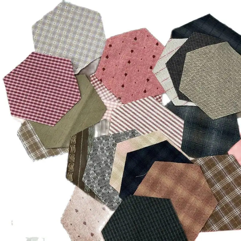 7CM Hexagon Precuts Template Japanese Yarn-dyed Fabric Handmade DIY Patchwork Quilting Cloth Bundle 100% Cotton 50pcs/Set: Een uitgebreide evaluatie