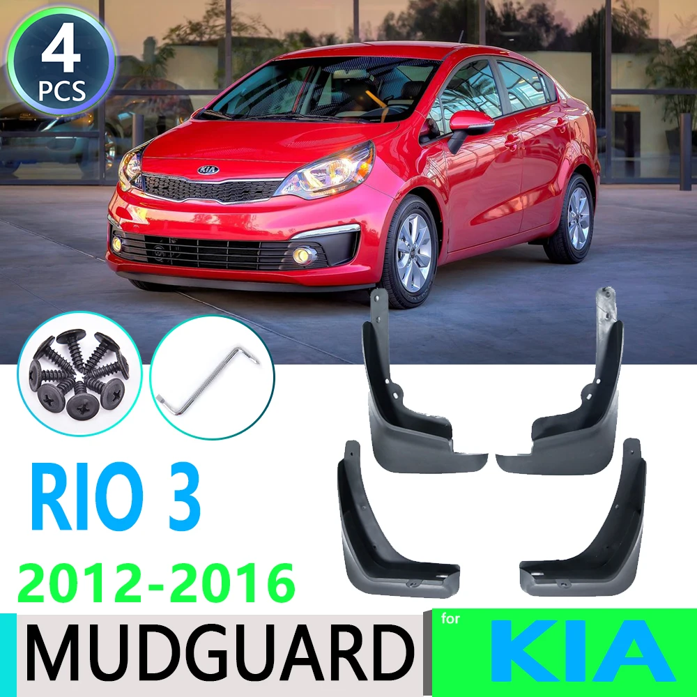 

for KIA RIO 3 K2 UB 2012 2013 2014 2015 2016 Russian Model Fender Mudguard Mud Flaps Guard Splash Flap Mudguards Car Accessories