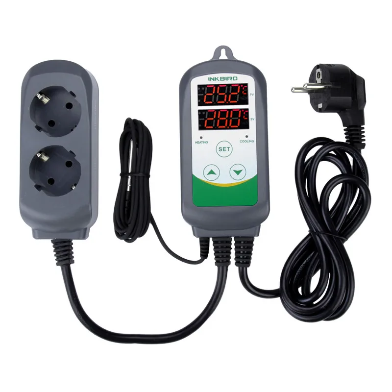Imagem -04 - Inkbird-controlador de Temperatura Digital Regulador Termostato Relés Duplos Aquecimento e Arrefecimento Homebrewing Wi-fi Plug ue Itc308 308