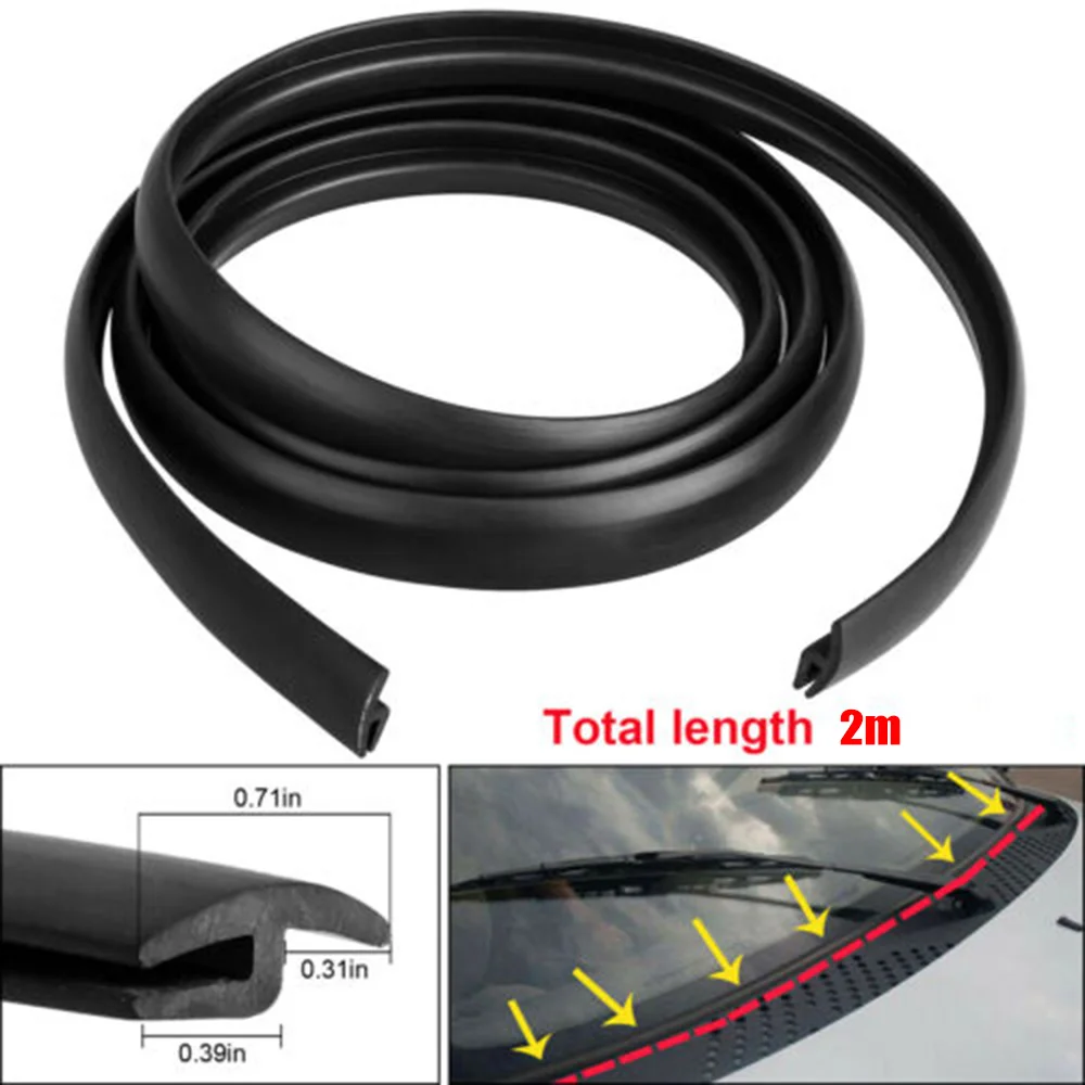 Car Front Windshield Seals Rubber Rear Window Weatherstrip Sunroof Seal Strip Trim Moulding Sealing 2m Seal Strip Trim