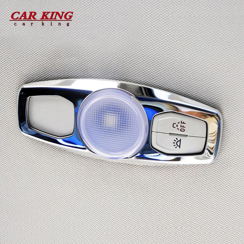 1PCS ABS Chrome Reading lamp read light decoration cover sequin Case For Ford Focus 3 4 Kuga Escape New Fox Maverick 2012-2018