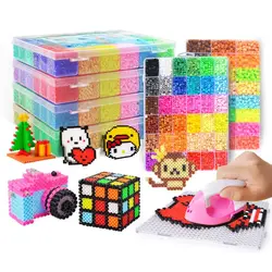 Cuentas Hama de hierro 3D para manualidades, abalorios educativos de 2,6mm y 24/48 colores, cuentas de rompecabezas, garantía perler, juguete miçangas