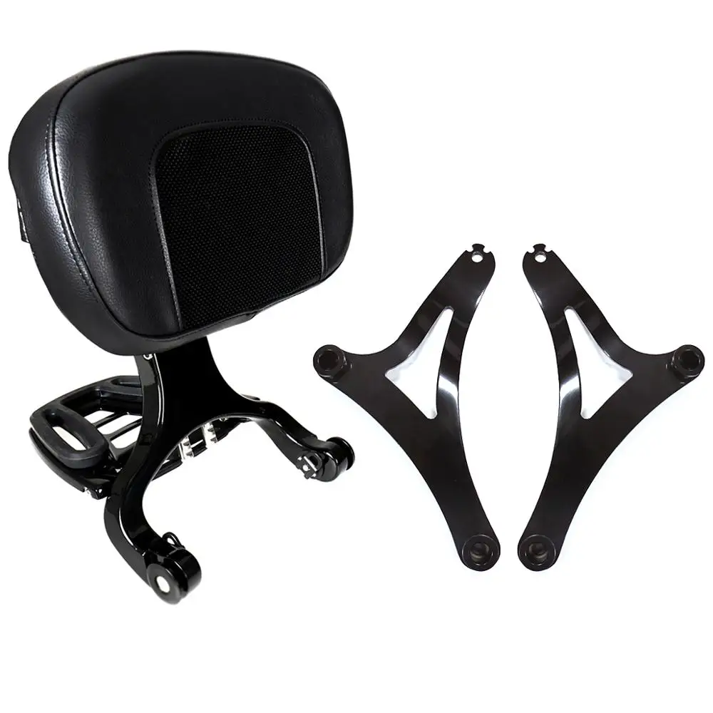 

Gloss Black Fixed Mount&Multi Purpose Adjustable Driver Passenger Backrest Fit For Indian 2014-2019 Dark Horse Chief