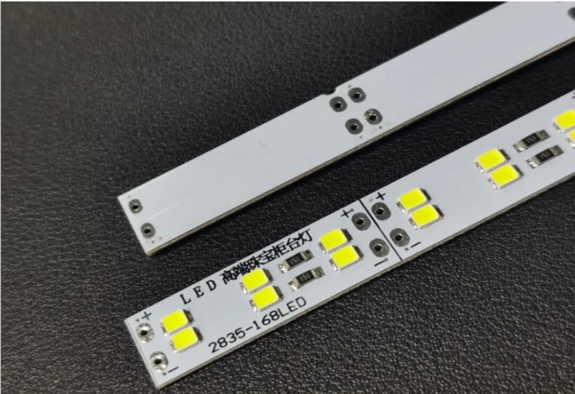 100m 2835 Led Bar Light Double Line Row Hard Rigid LED Strip DC12V 168leds/m Counter Shelf Bar Light  Fiberglass Board Material