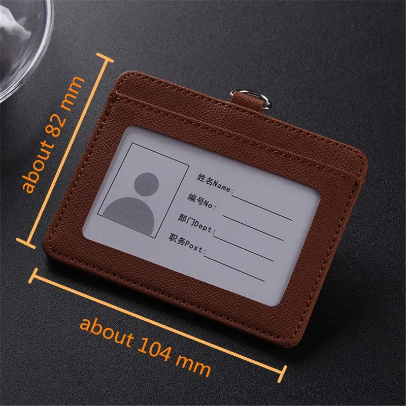 Retractable Lanyard Card Holder PU Badges Set Stationery ID Card Holder with Lanyard Badge Holder Business Name Tag Accessories