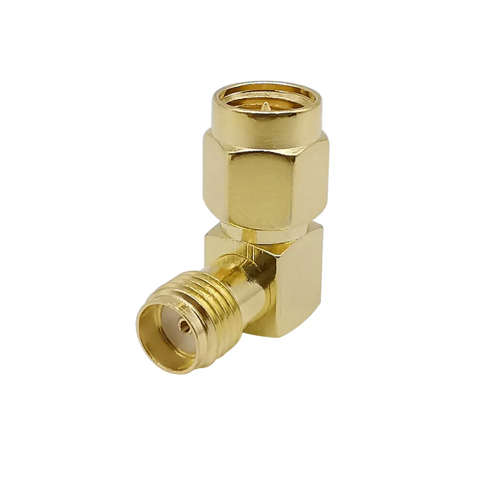 Convertidor de RF de codo, Conector de adaptador de RF de ángulo recto macho a hembra, tipo SMA