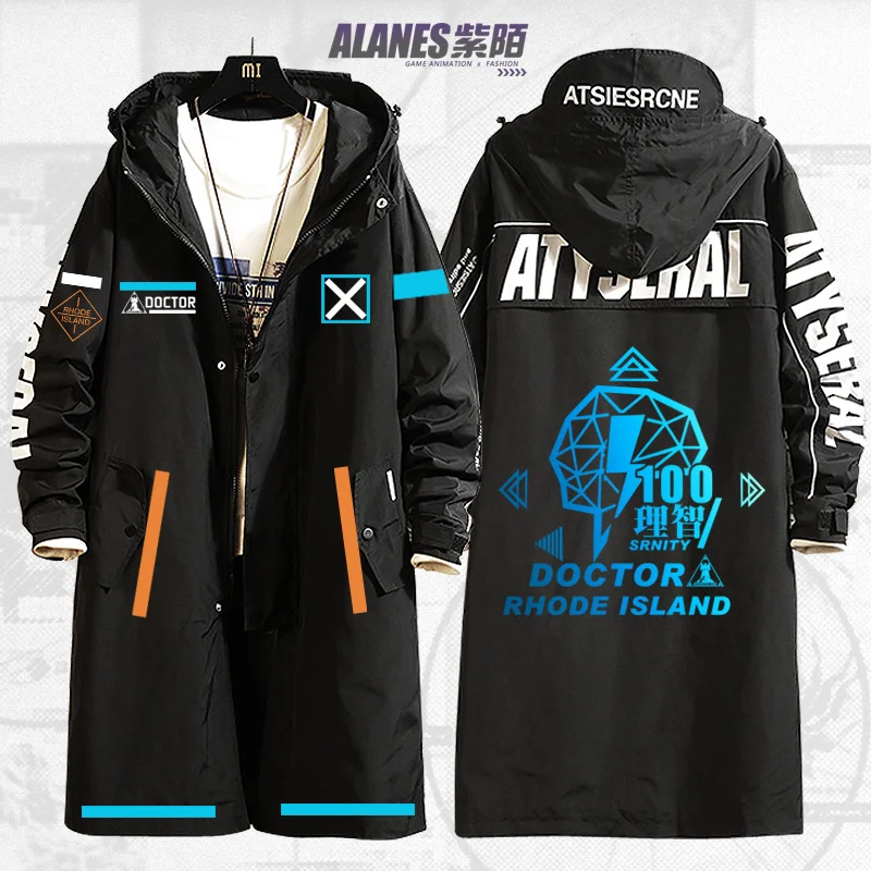 Game Arknights Doctor RHODES ISLAND Cosplay Costume Long Trench Fashion Handsome Coat Jacket Autumn Winter Casual Windbreaker