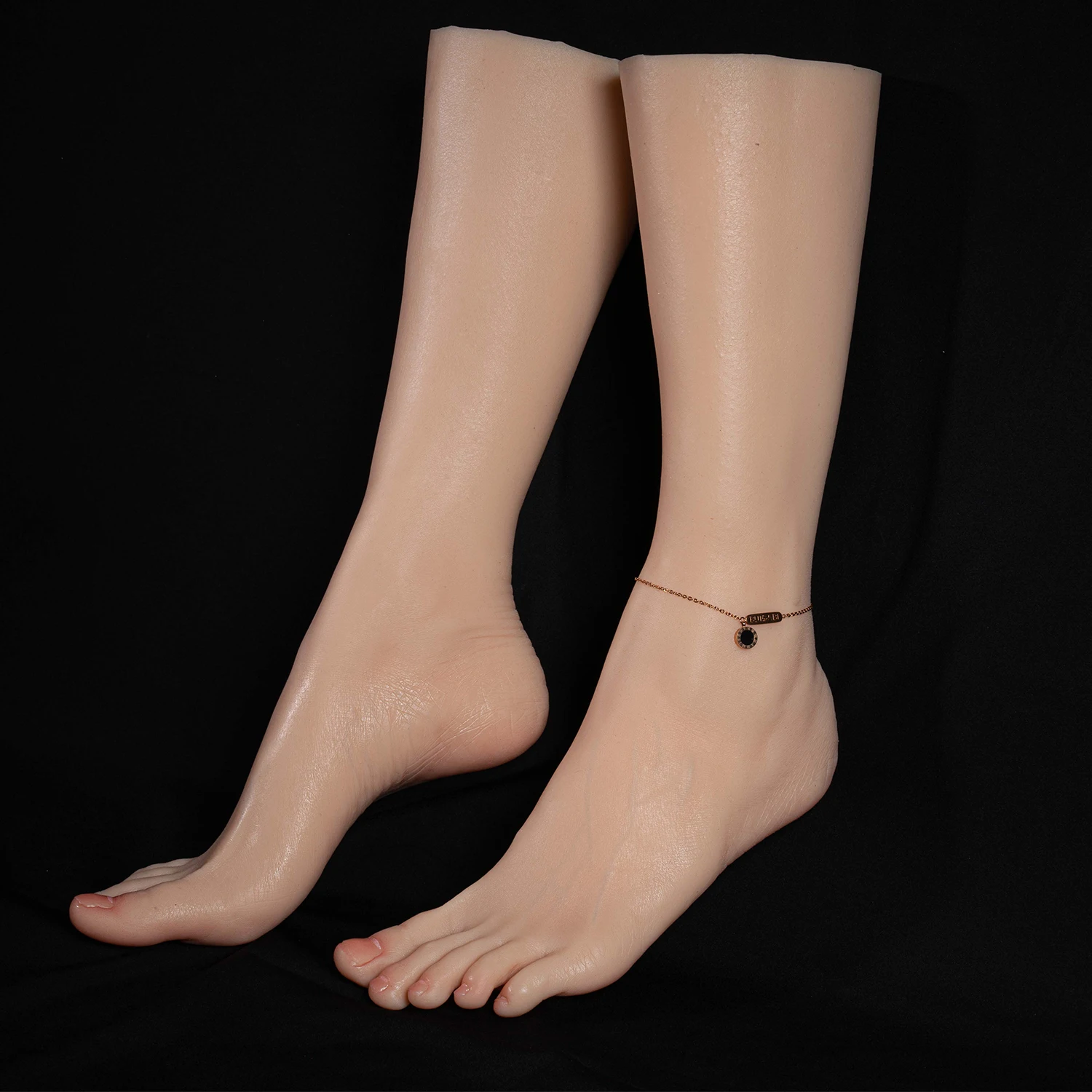 Modelo de pie femenino de silicona de platino, simulación realista, para exhibición de zapatos y sandalias, accesorios de fotografía, bocetos y uñas postizas TGTA