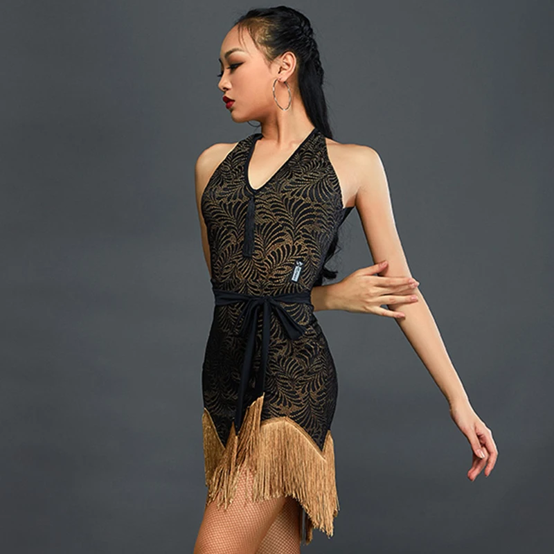 Robe de brevLatine à Franges pour Femme, Vêtement de Scène Sexy, Dos aux, Samba, Salsa, Cha Cha, Régions ba, Tango, 2024