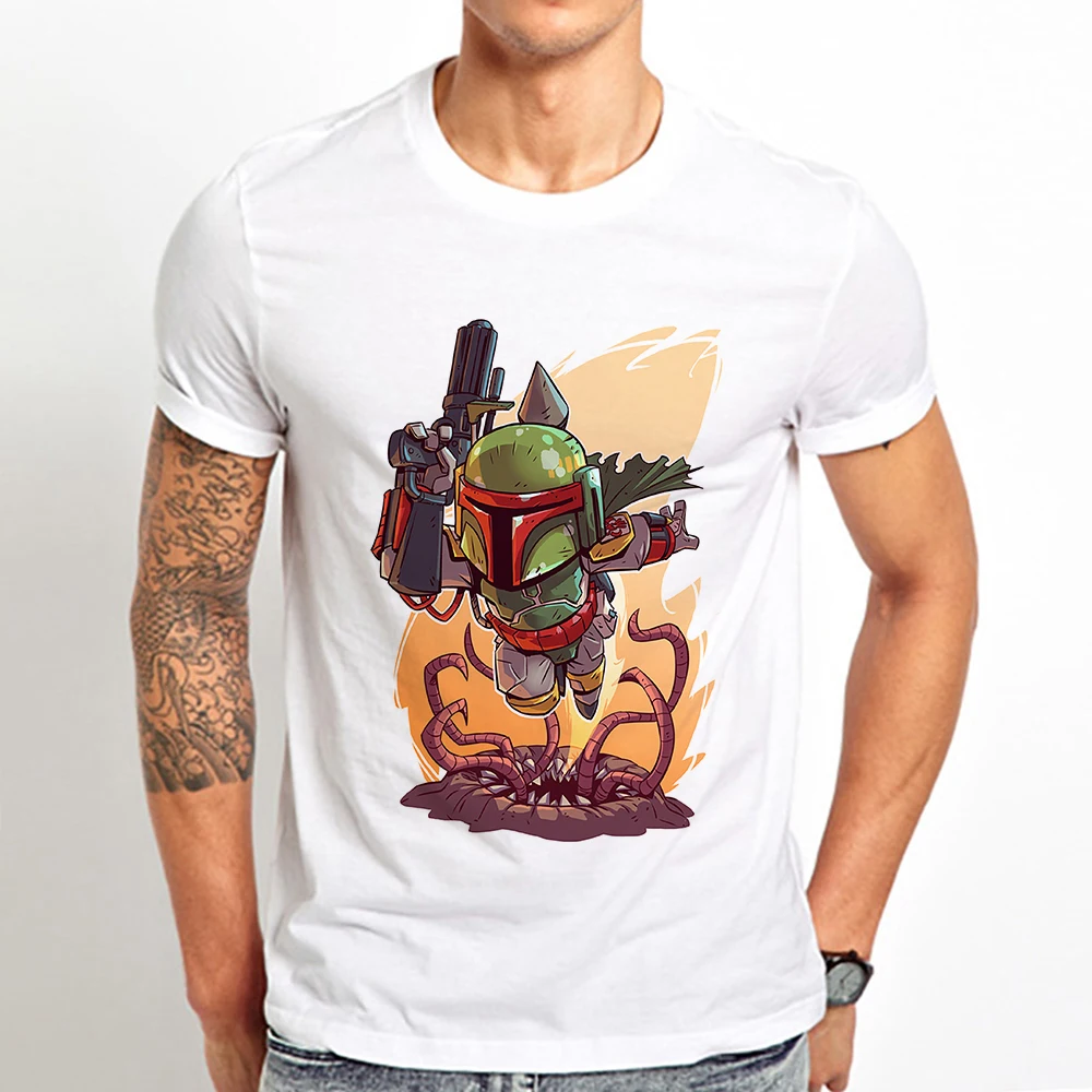 Boba Fett IG-11 funny t shirt men summer new white casual homme The Mando streetwear tshirt gift unisex