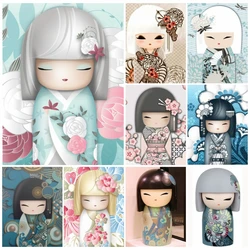 Full Drills 5d Japanese Kimmidoll Girl Cartoon Diamond Painting Mosaic Cross Stitch Art Gift For Room Decor