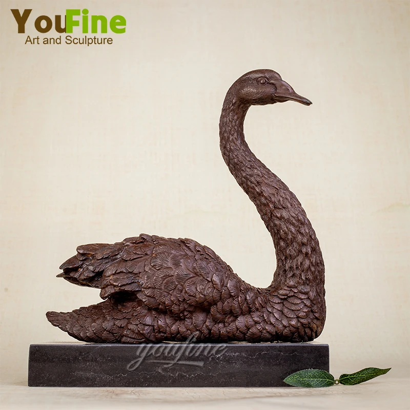 Bronze Love Swan Statue Bronze Swan Sculpture Modern Art Animal Sculpture Craft Wedding Anniversary Gift For Home Decor Ornament