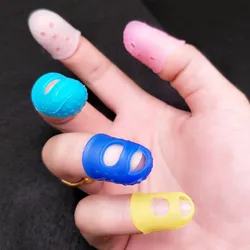 10pcs Multifunctional Silicone Thimbles Hollowed Out Breathable Protective Finger Sleeve DIY Crafts Sewing Accessories 5BB5703