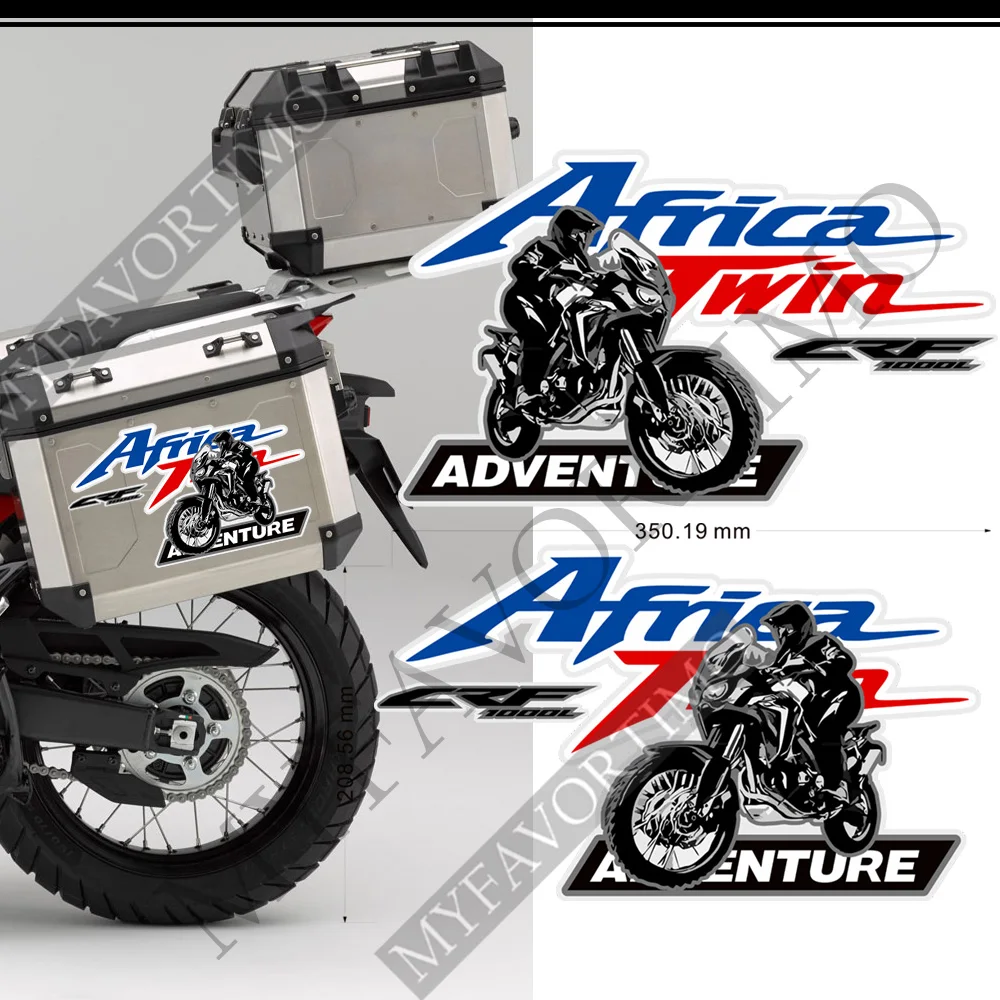 Aluminium Motorcycle Tail Top Side Panniers Luggage Case For Honda Africa Twin CRF1000L Adventure Sports Sticker Box