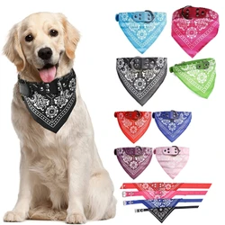 Lovely Adjustable Small Dog Collar For Dogs Small Pet Slobber Towel Pitbull Cat Collar Print Scarf Design Neckerchief