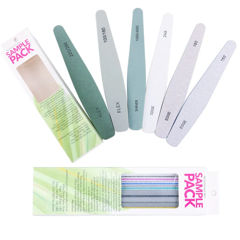 6pcs/set Nail File 2 side Nail Files 220/280-100/180-1000/400-240-180-150 Sanding Pedicure Manicure Files 4mm/8mm/12mm File Tool