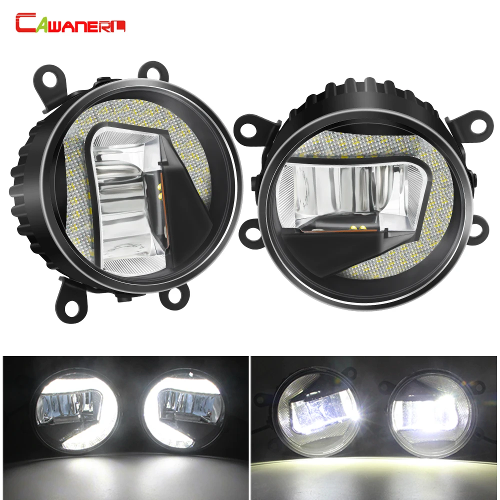 2in1 Fog Light Assembly Car LED Fog Lamp + DRL White For Peugeot 207 307 301 308 408 407 607 2008 3008 4007 4008 5008 Bipper