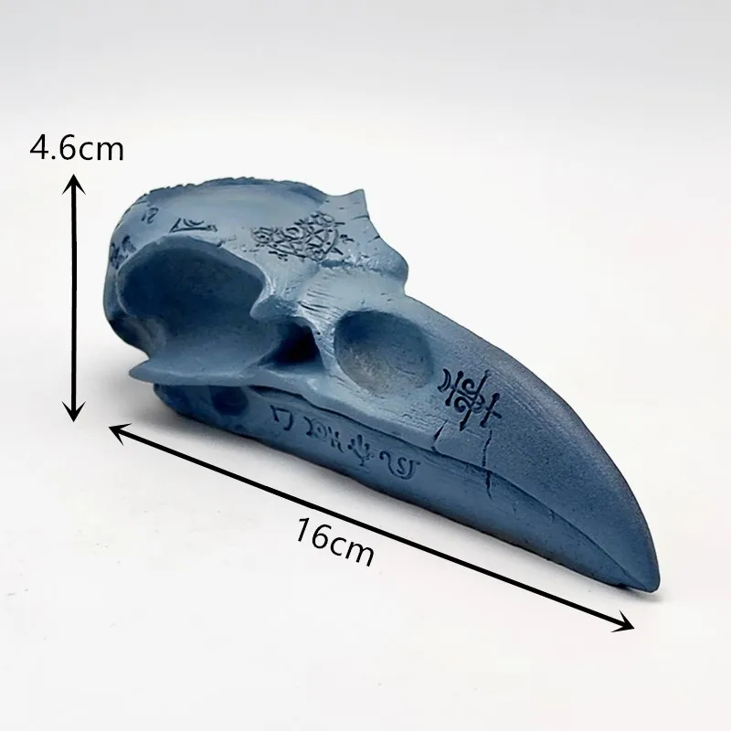 Silicone mold 3d crow skull candle holder diy concrete resin plaster model making mold Halloween decoration tool