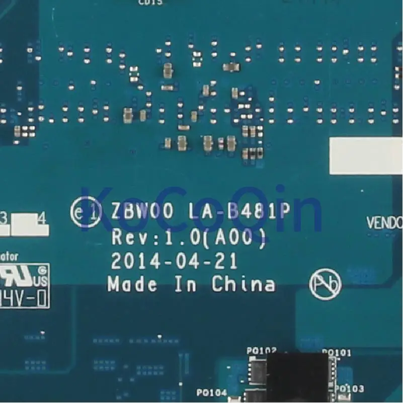 Imagem -04 - Kocoqin para Dell Inspiron 3531 Celeron N2830 Computador Portátil Placa-mãe Cn028v9w 028v9w Zbw00 La-b481p Notebook Mainboard Sr1w4 Ddr3