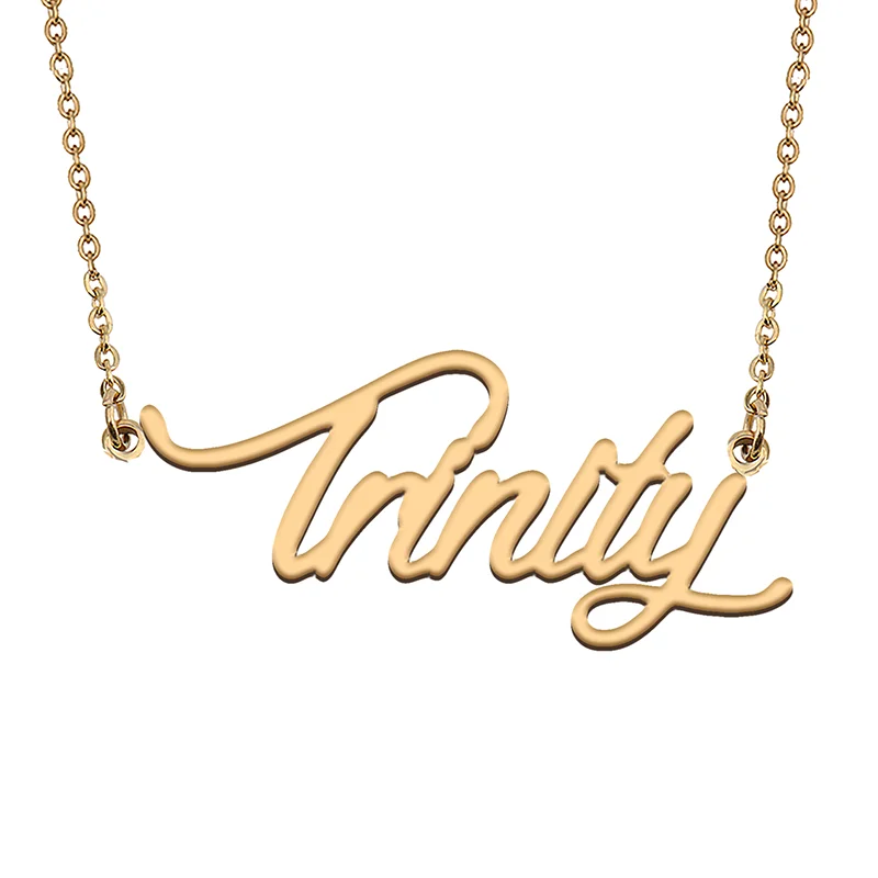 

Trinity Custom Name Necklace Customized Pendant Choker Personalized Jewelry Gift for Women Girls Friend Christmas Present