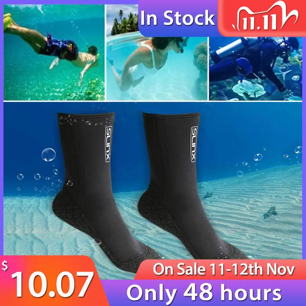 SLINX 3mm Swimming Boot Scuba Swimwear Wetsuit Neoprene Diving Socks Anti Scratches Warming Snorkeling Socks