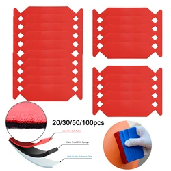 EHDIS 20/100pcs Buffer Felt for Tinting Film Squeegee No Scratch Waterproof Fabric Cloth Car Vinyl Wrap Scraper Protector Tool