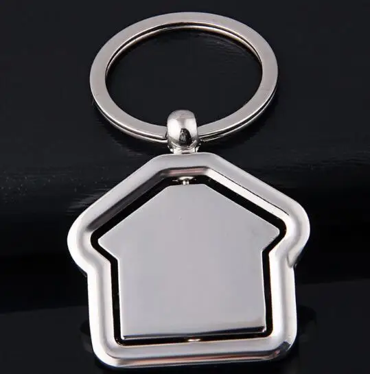 FREE SHIPPING BY DHL 300pcs/lot New Spin House Keychains Novelty Rotate Keyrings Gifts for Events