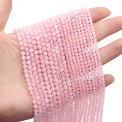 Branelli allentati del quarzo rosa del branello di pietra naturale per la fabbricazione di gioielli orecchini del braccialetto della collana di DIY accessori dimensioni 2mm 3mm 4mm