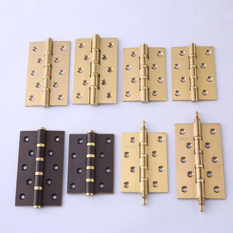 

Петли для дверей из латуни 4/5 дюймов, большие мебельные петли, фурнитура для шкафов и гардеробов, антикварные роскошные аксессуары для дверей спальни